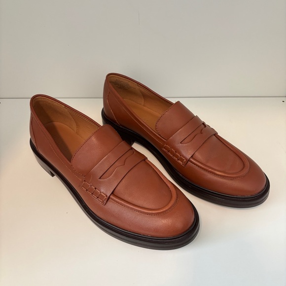 Madewell Shoes - Madewell Brown Leather Penny Loafers
